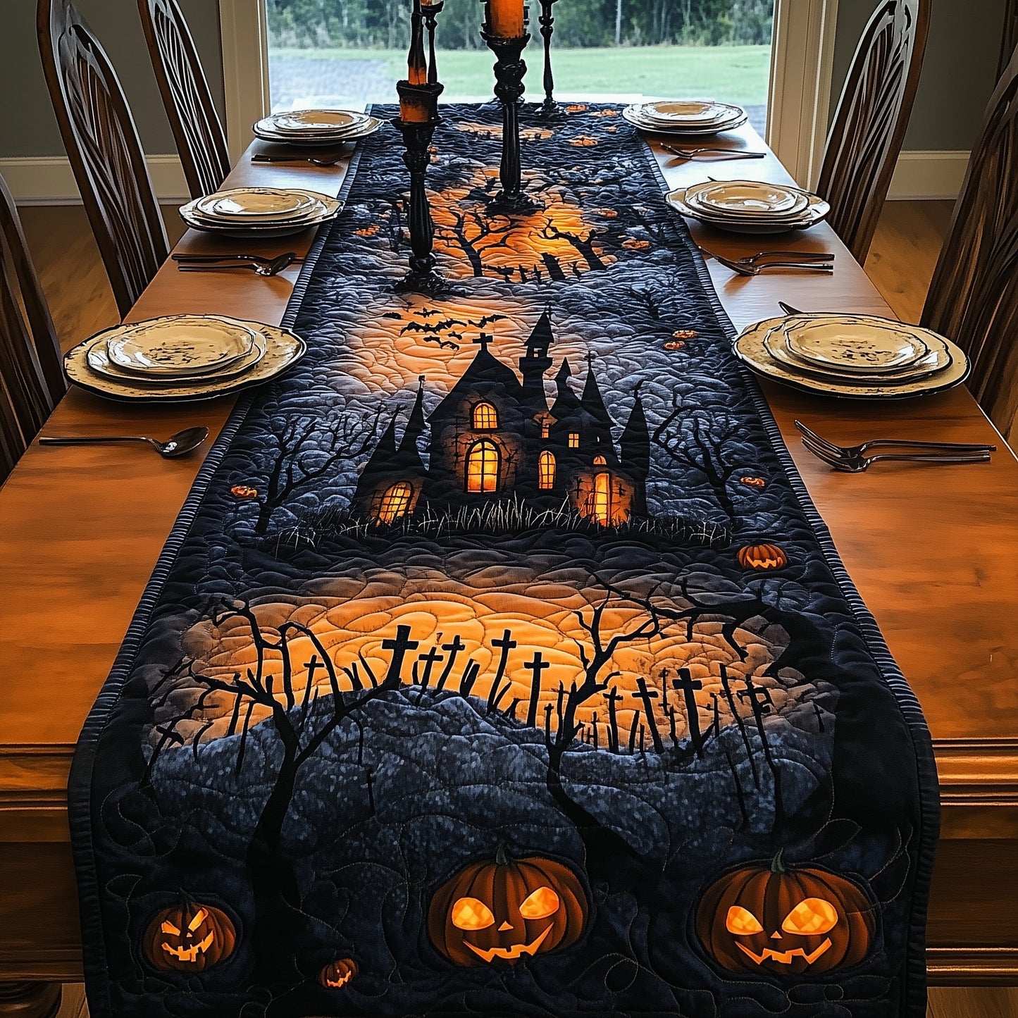 Hexed Homestead Quilted Table Runner GFTOTL4640