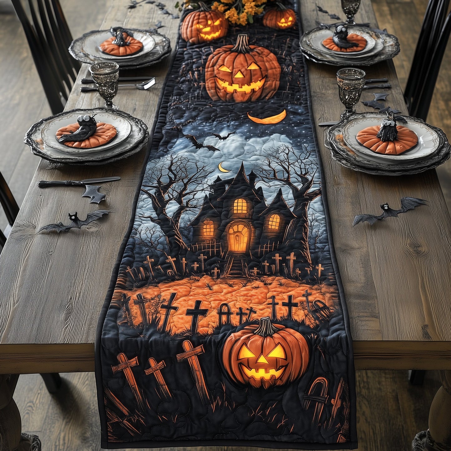 Hexed Homestead Quilted Table Runner GFTOTL4644