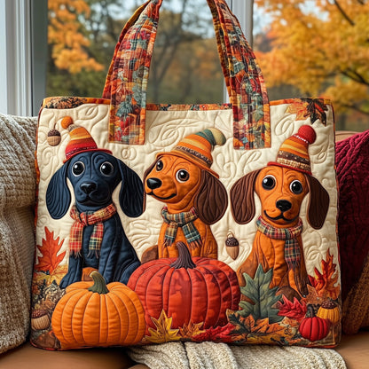 Cozy Dachshund Quilted Tote Bag GFTOTL4654