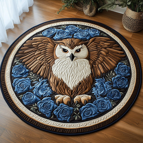 Mystic Night Owl Quilted Round Mat GFTOTL4663