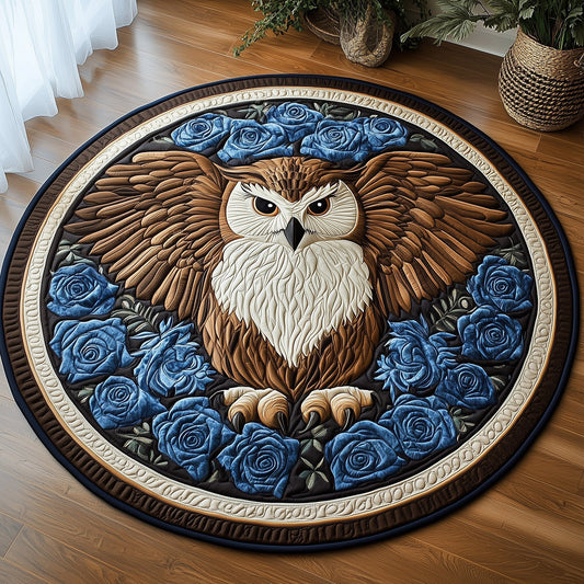 Mystic Night Owl Quilted Round Mat GFTOTL4663