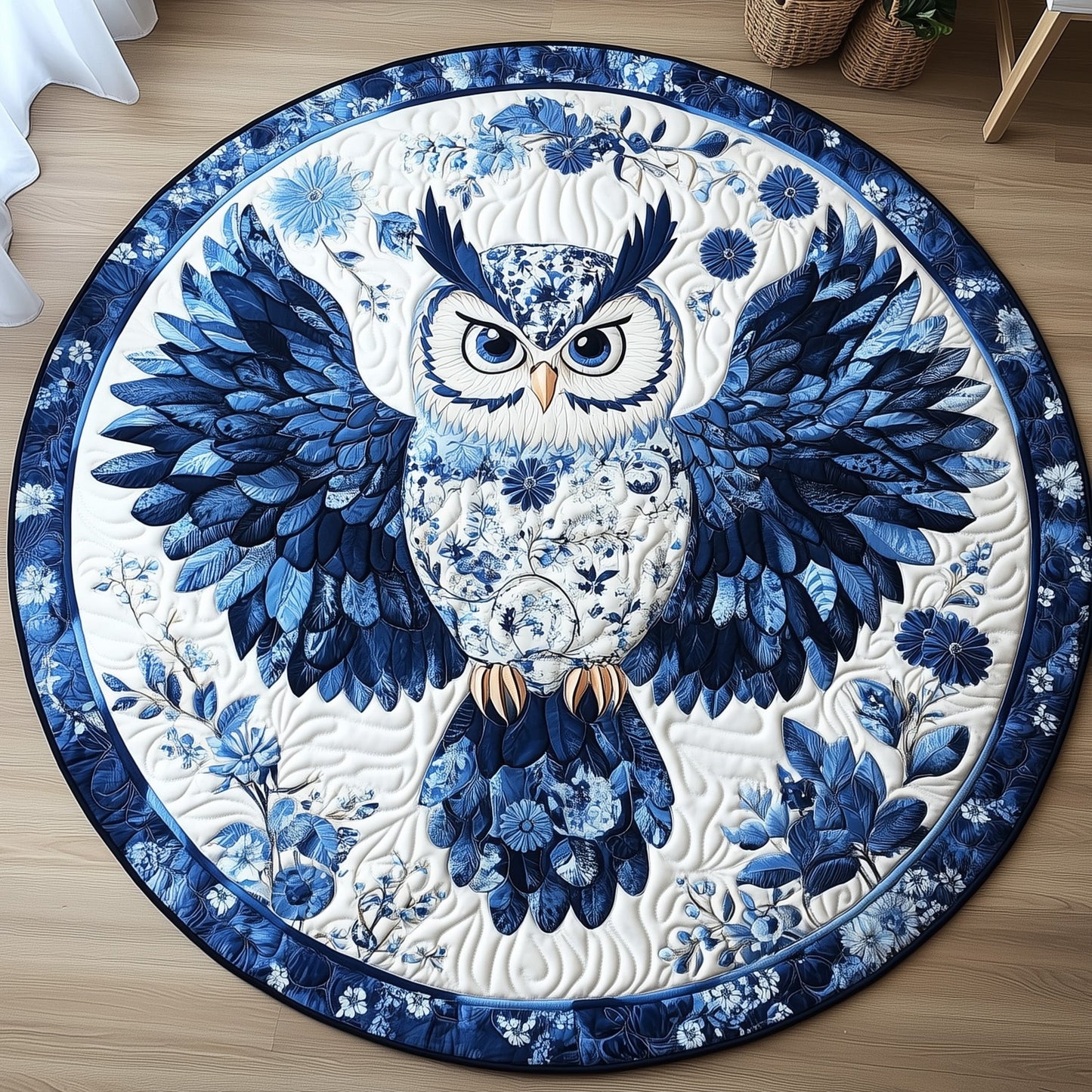Mystic Night Owl Quilted Round Mat GFTOTL4665