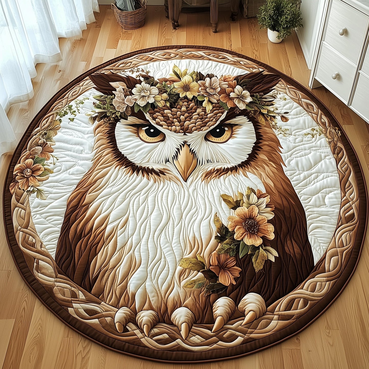 Celtic Owl Quilted Round Mat GFTOTL4666
