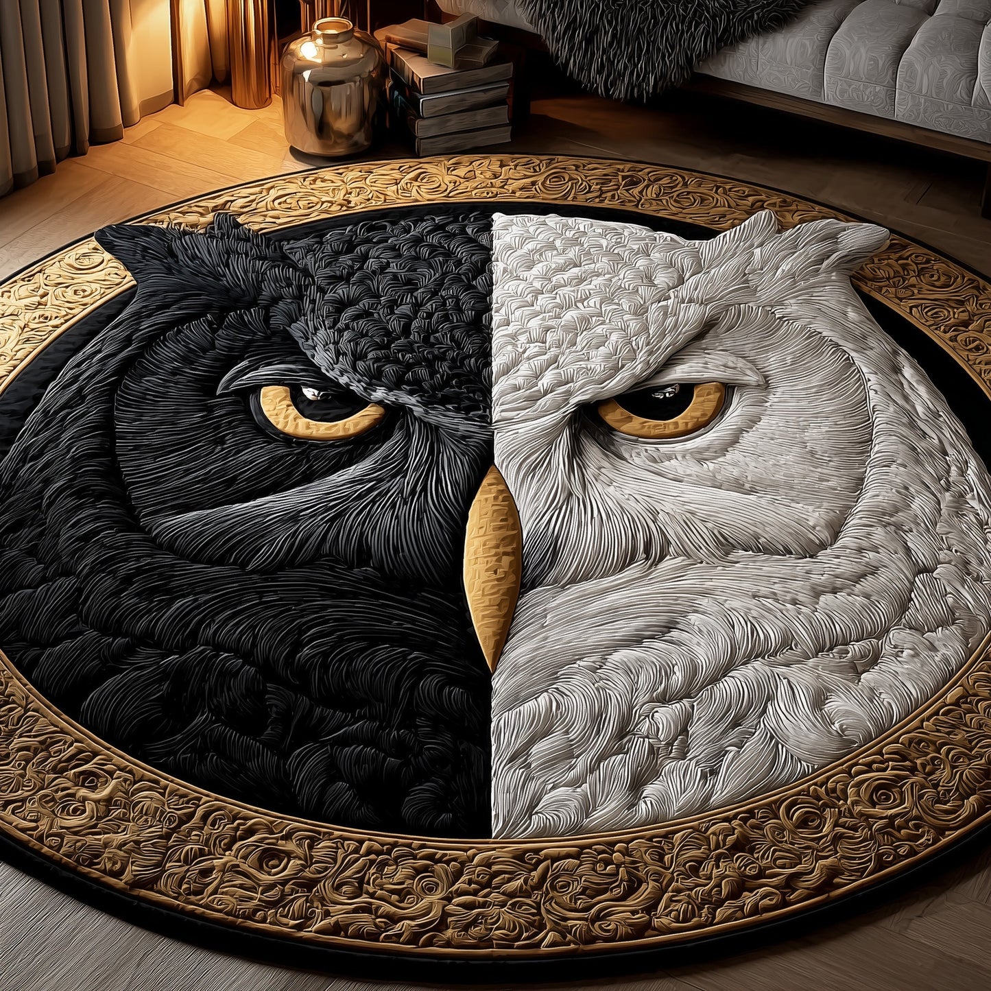 Guardian Owl Quilted Round Mat GFTOTL4671
