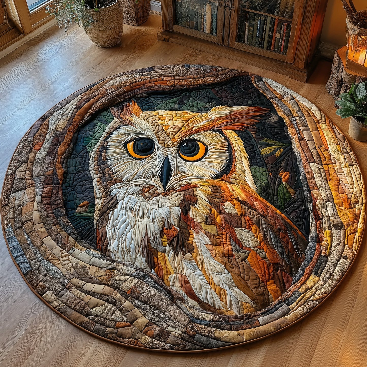 The Hollow Owl Quilted Round Mat GFTOTL4676