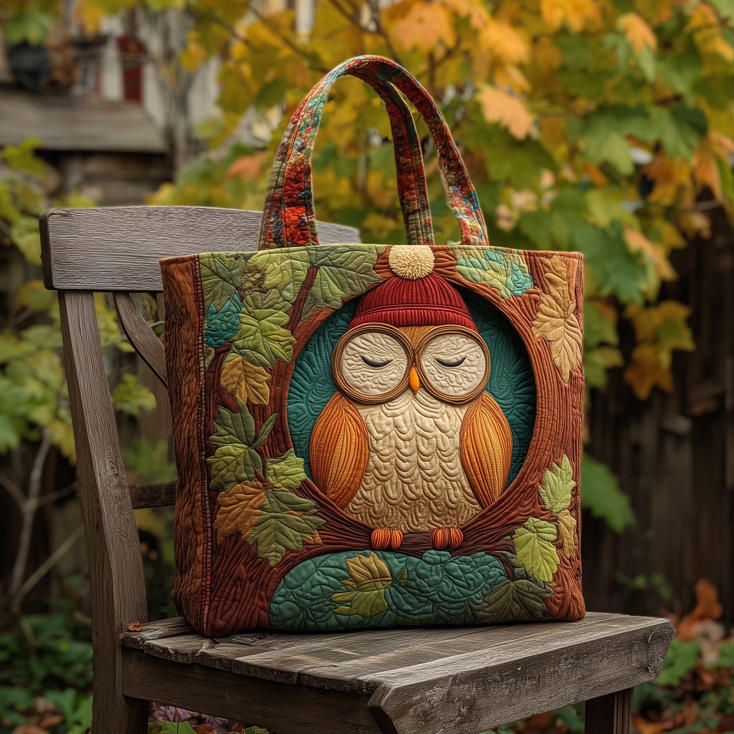 Woodland Owl Quilted Tote Bag GFTOTL4679