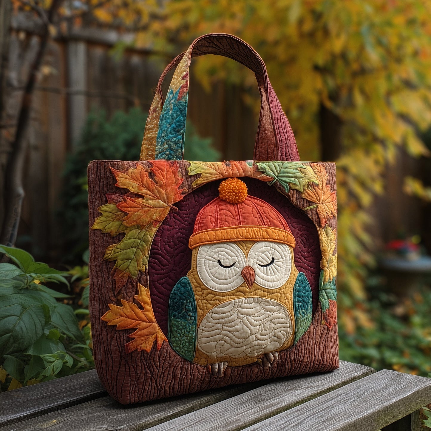 Woodland Owl Quilted Tote Bag GFTOTL4680