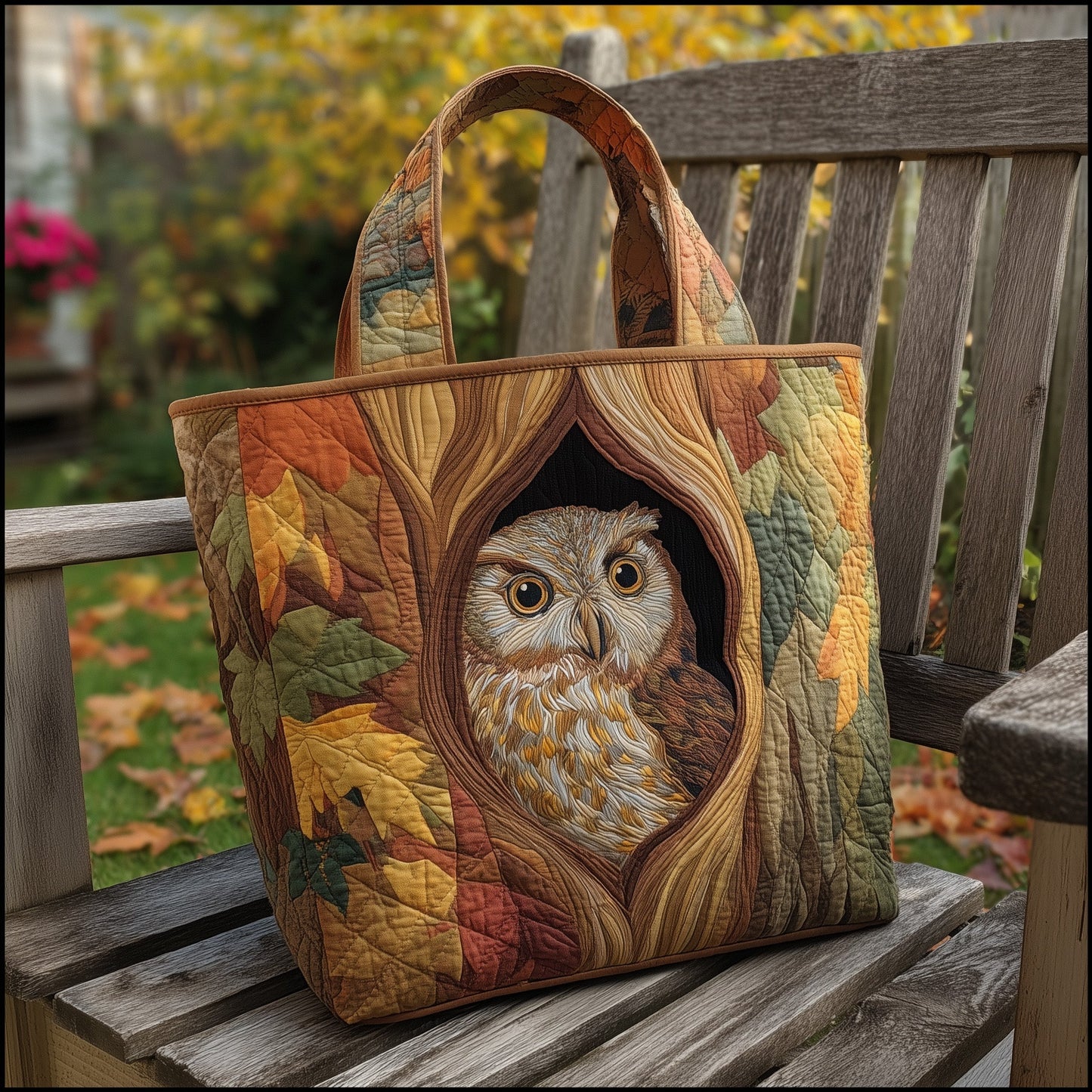 Woodland Owl Quilted Tote Bag GFTOTL4683
