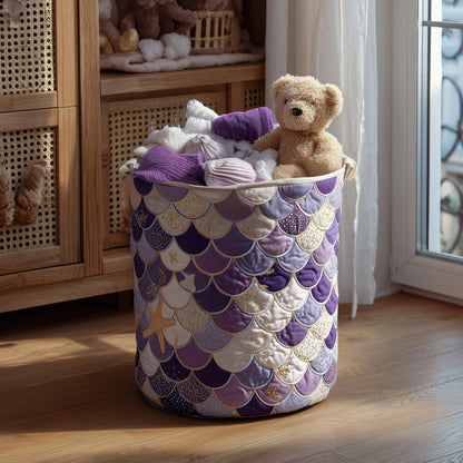 Elegant Mermaid Quilted Laundry Basket GFTOTL4685