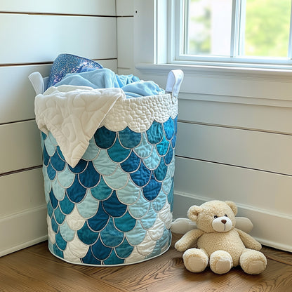 Elegant Mermaid Quilted Laundry Basket GFTOTL4686