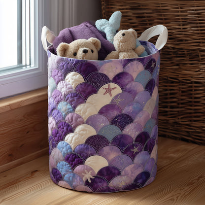 Elegant Mermaid Quilted Laundry Basket GFTOTL4690