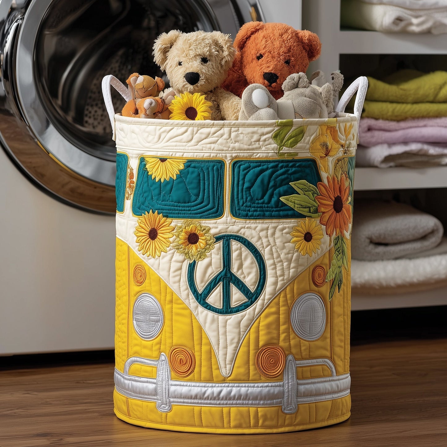 Hippie Van Quilted Laundry Basket GFTOTL4696