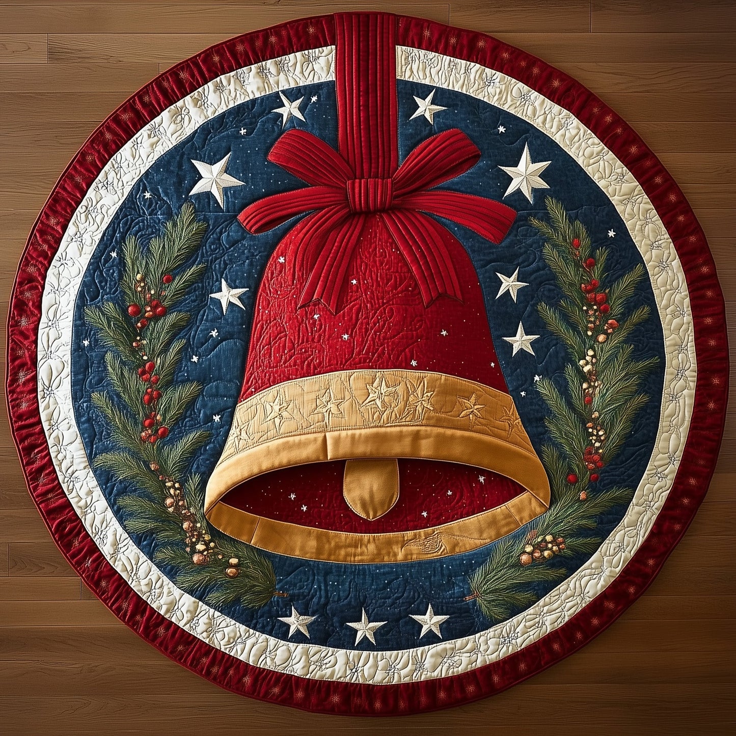 Festive Bell Quilted Round Mat GFTOTL4716