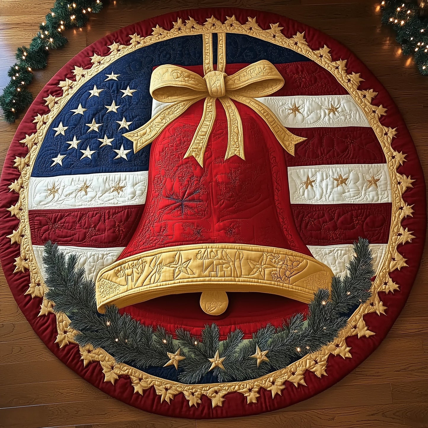 Festive Bell Quilted Round Mat GFTOTL4717