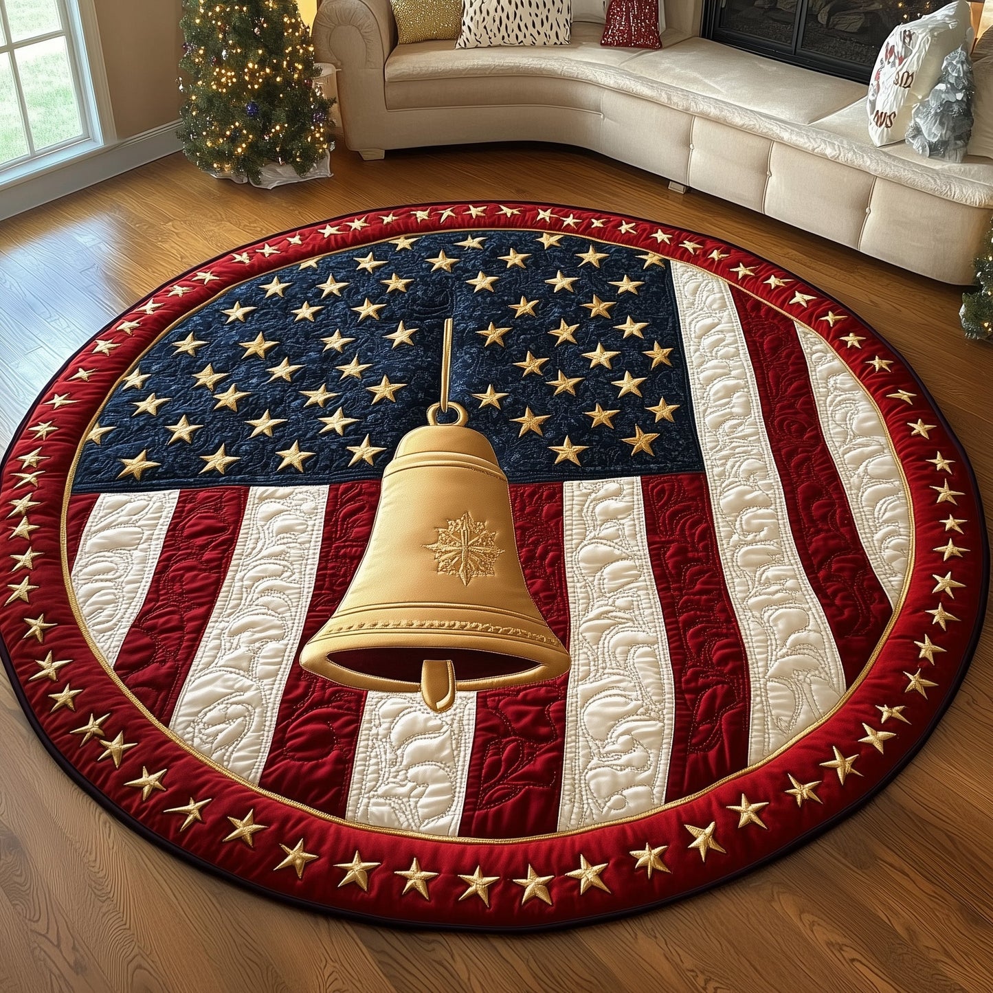 Festive Bell Quilted Round Mat GFTOTL4722