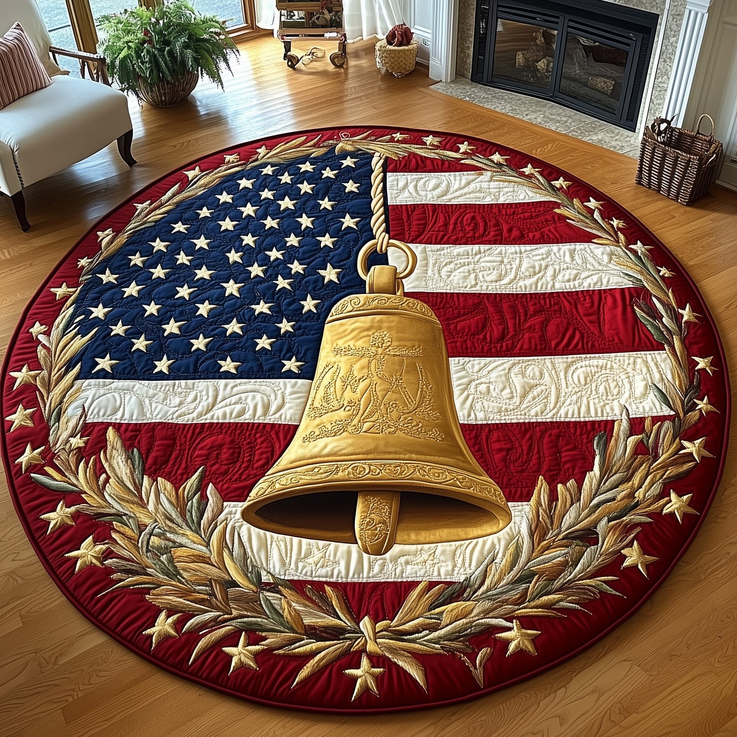Festive Bell Quilted Round Mat GFTOTL4723