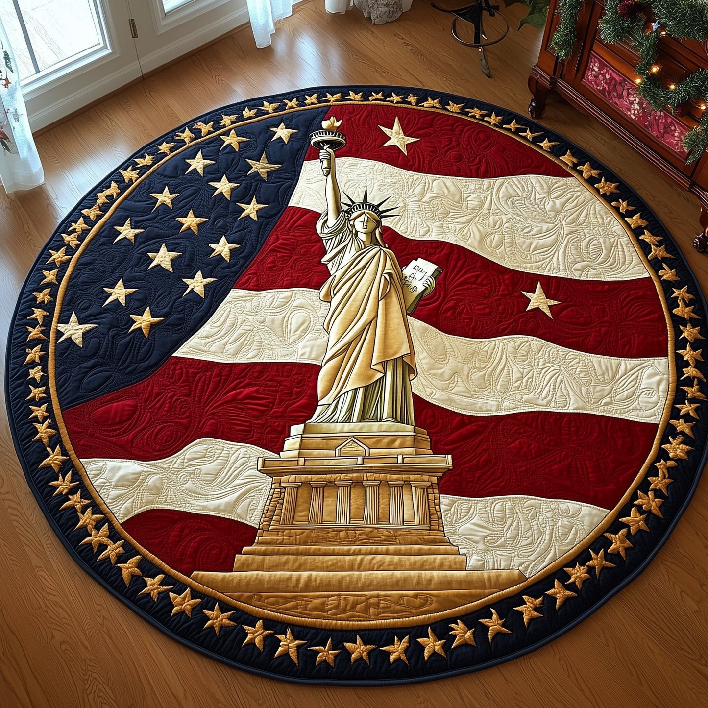 American Proud Quilted Round Mat GFTOTL4728