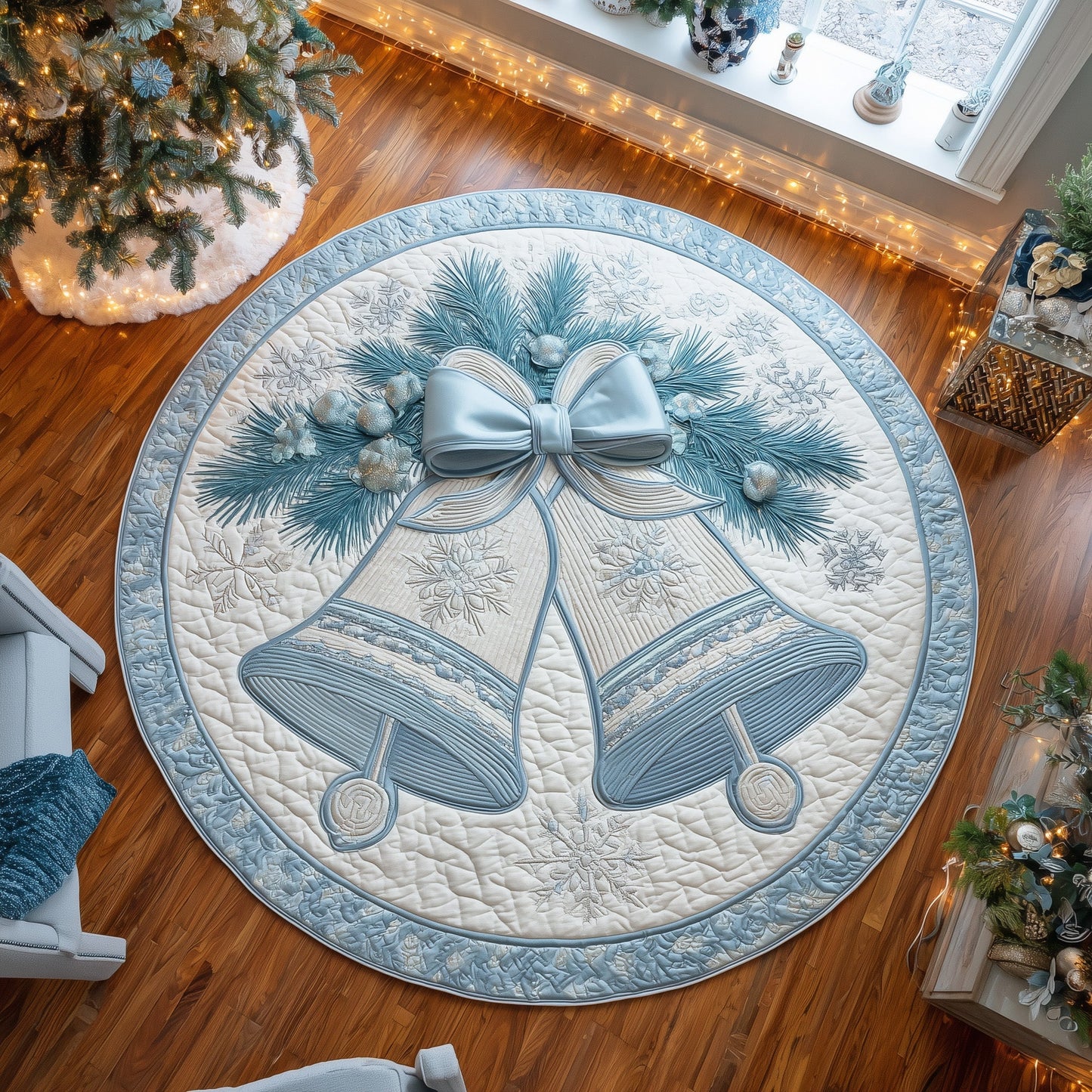 Bell in Blue Quilted Round Mat GFTOTL4734