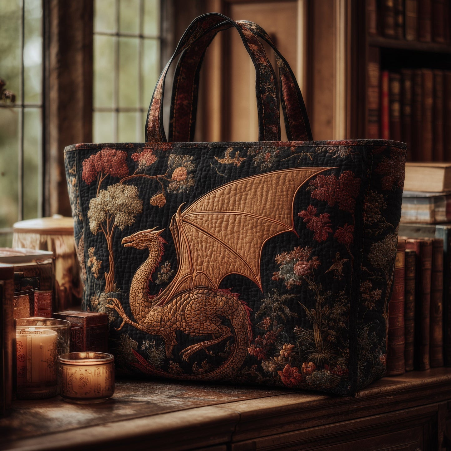 Magical Forestcore Quilted Tote Bag GFTOTL4740