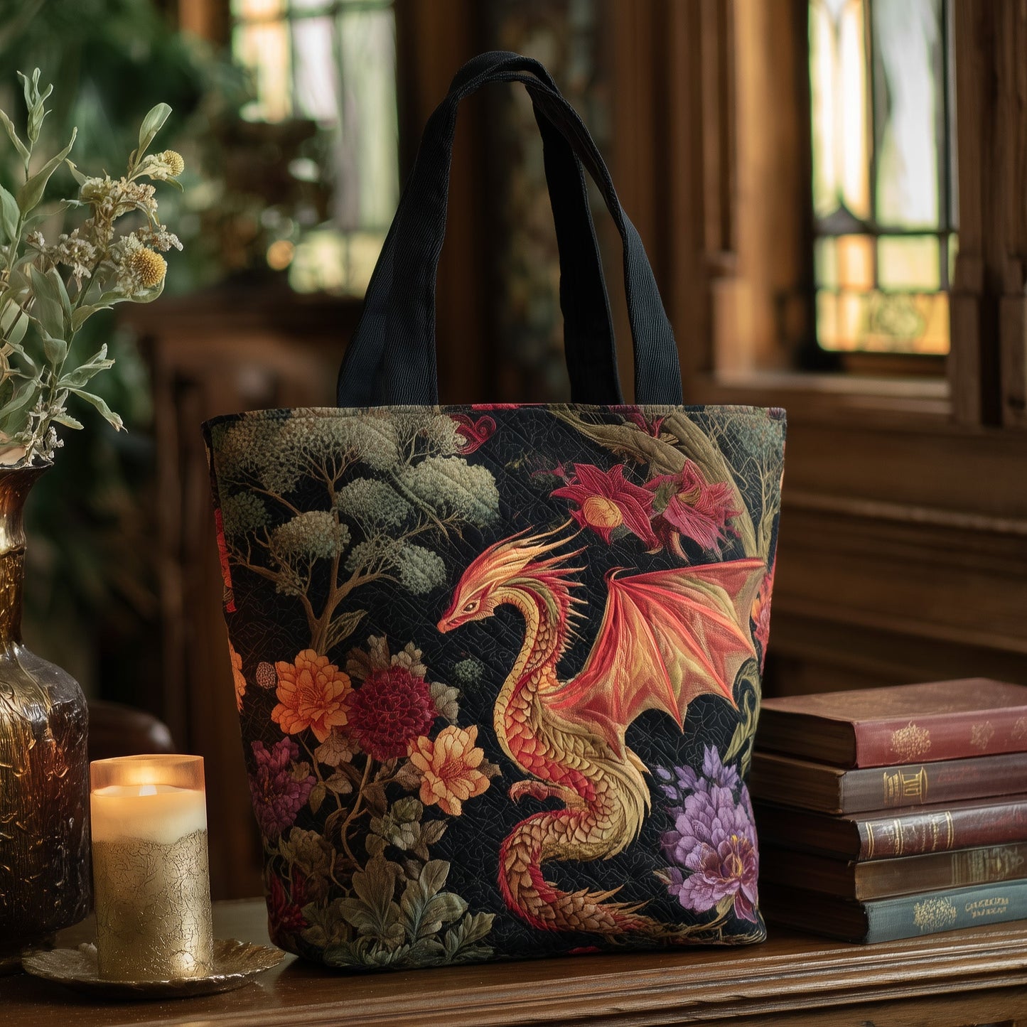 Magical Forestcore Quilted Tote Bag GFTOTL4742