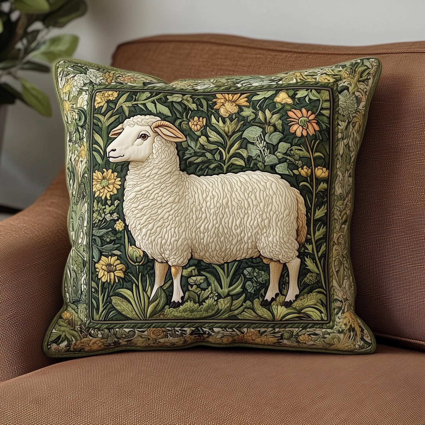 Renaissance Sheep Quilted Pillow Case GFTOTL4748