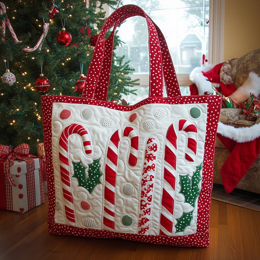 Candy Cane Quilted Tote Bag GFTOTL4753