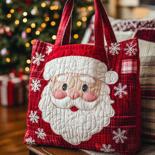 Retro Santa Quilted Tote Bag GFTOTL4756
