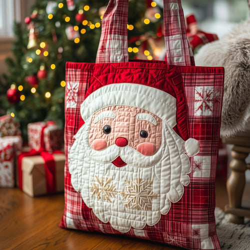 Retro Santa Quilted Tote Bag GFTOTL4757