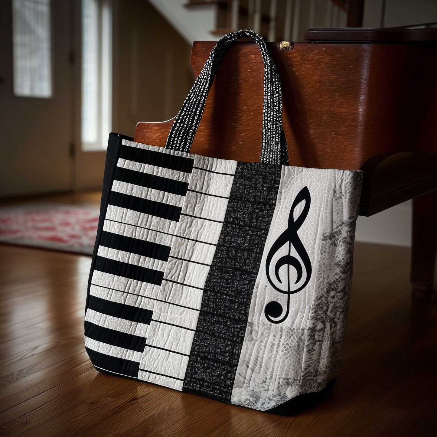 Elegant Piano Quilted Tote Bag GFTOTL4760