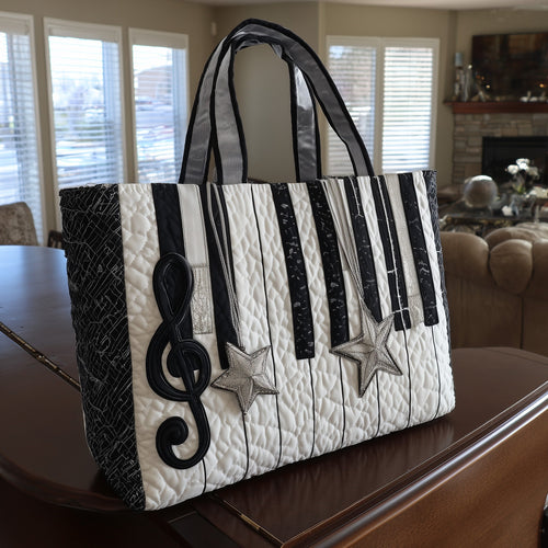 Elegant Piano Quilted Tote Bag GFTOTL4761