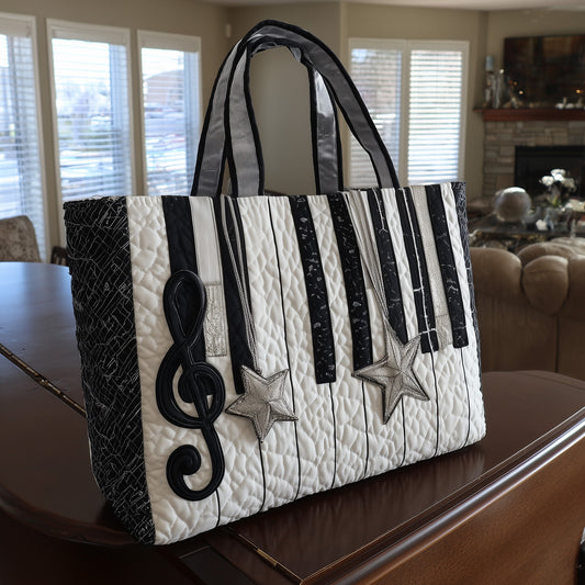 Elegant Piano Quilted Tote Bag GFTOTL4761