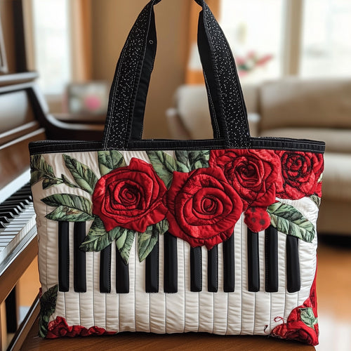 Elegant Piano Quilted Tote Bag GFTOTL4763