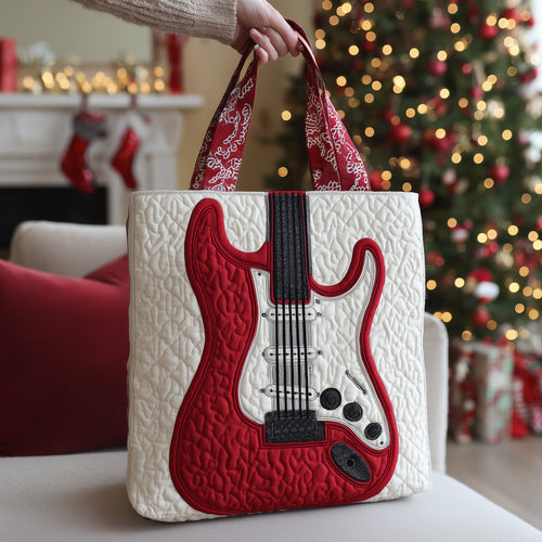 Elegant Guitar Quilted Tote Bag GFTOTL4774