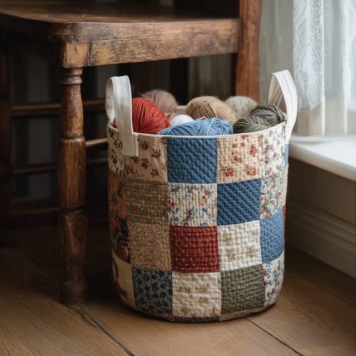Nostalgic Petals Quilted Laundry Basket GFTOTL4814