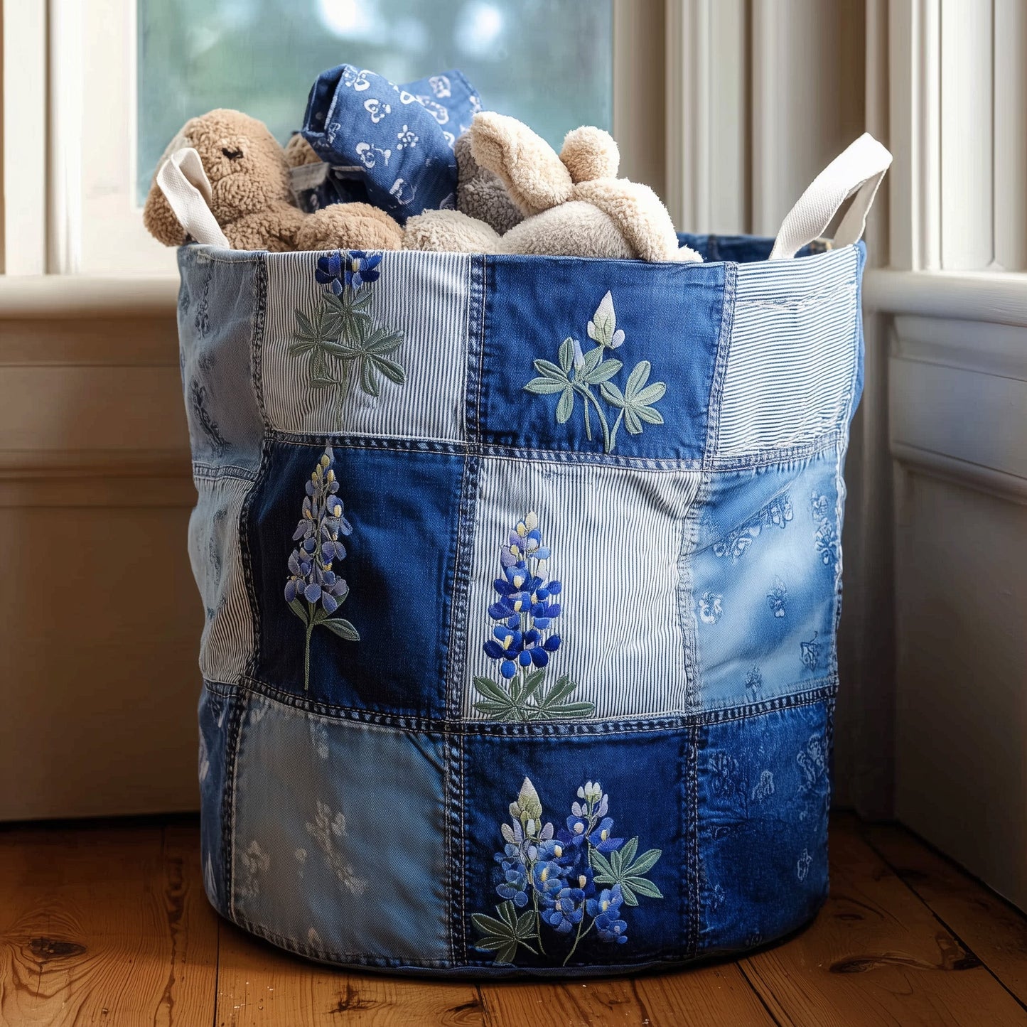 Upcycle Heritage Quilted Laundry Basket GFTOTL4826