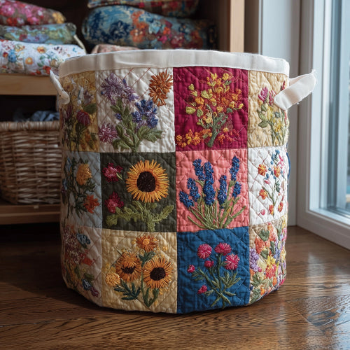 Blooming Heritage Quilted Laundry Basket GFTOTL4833