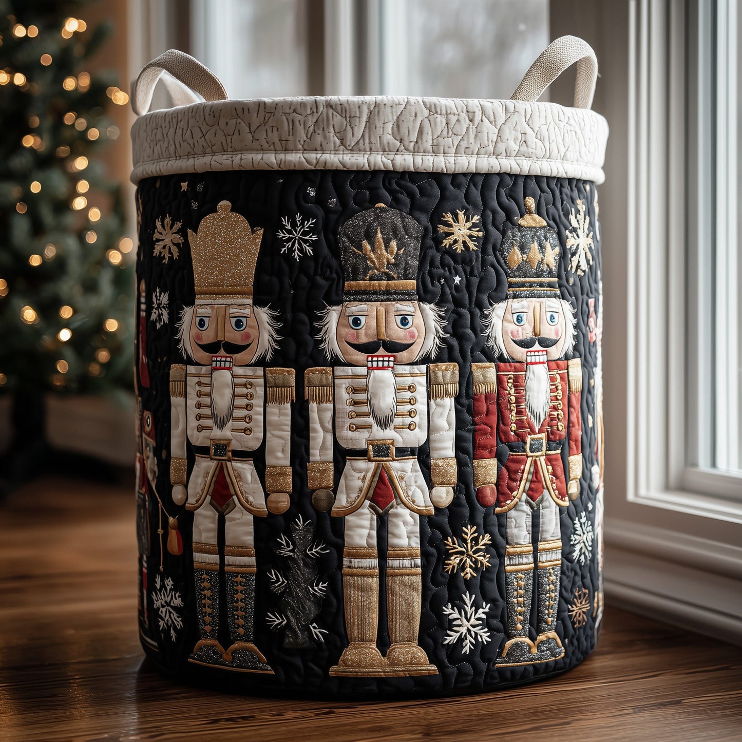 Nutcracker Spirit Quilted Laundry Basket GFTOTL4835