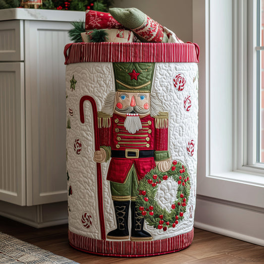 Nutcracker Spirit Quilted Laundry Basket GFTOTL4847