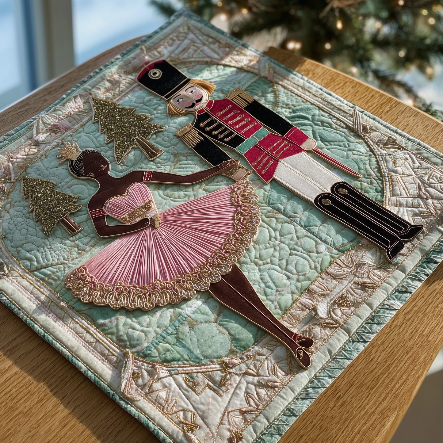 Nutcracker Roots Quilted Table Topper GFTOTL4848