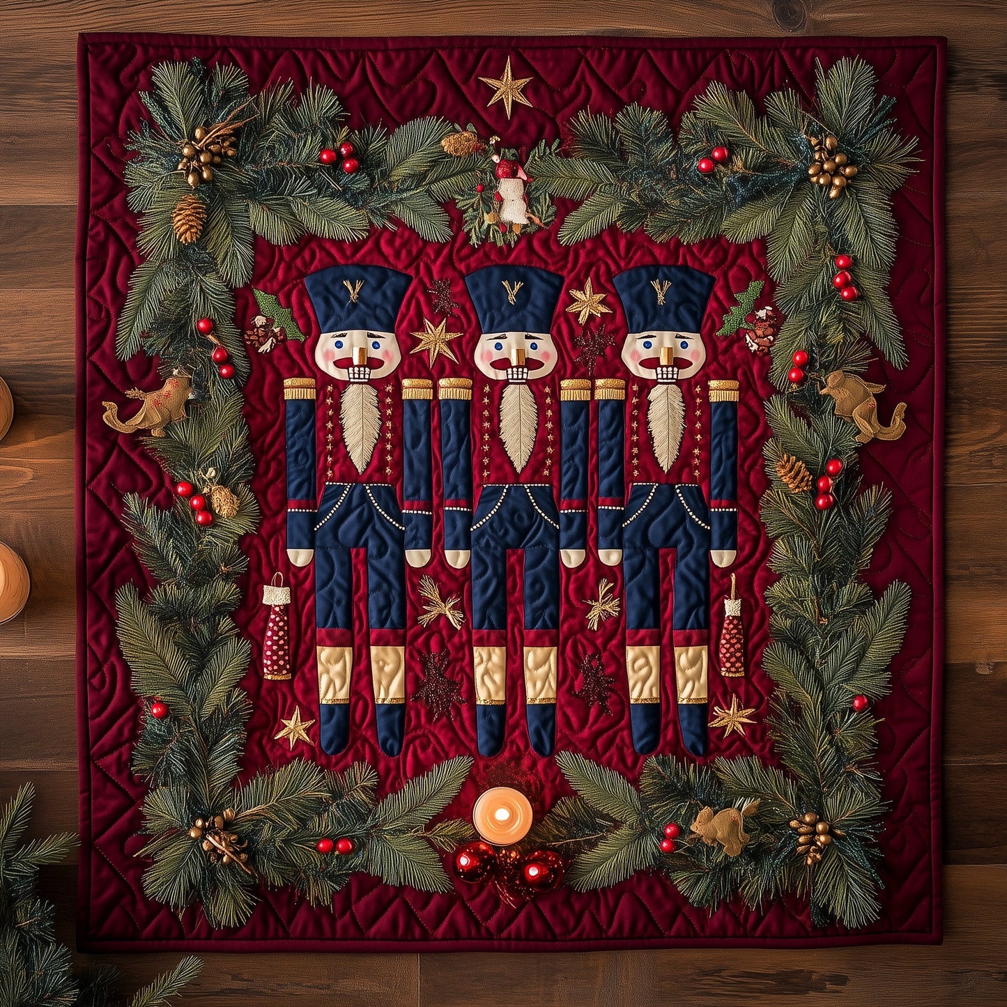 Nutcracker Spirit Quilted Table Topper GFTOTL4862