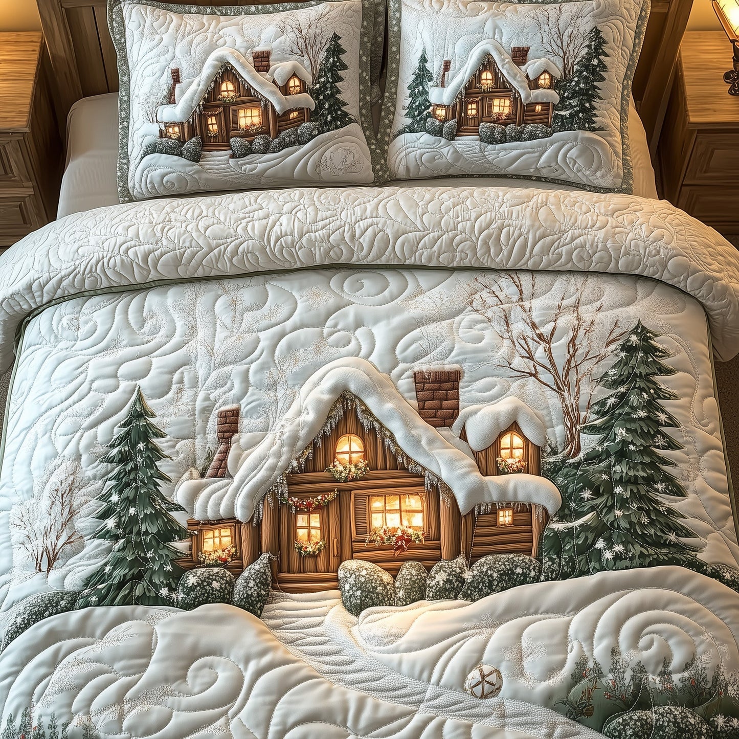 Snowy Village Duvet Cover Set GFTOTL4881