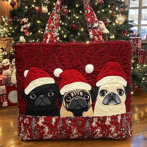 Merry Pugmas Quilted Tote Bag GFTOTL4888