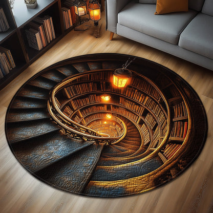 Infinite Shelves Quilted Round Mat GFTOTL4933