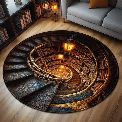 Infinite Shelves Quilted Round Mat GFTOTL4933