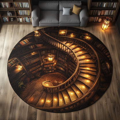 Infinite Shelves Quilted Round Mat GFTOTL4934