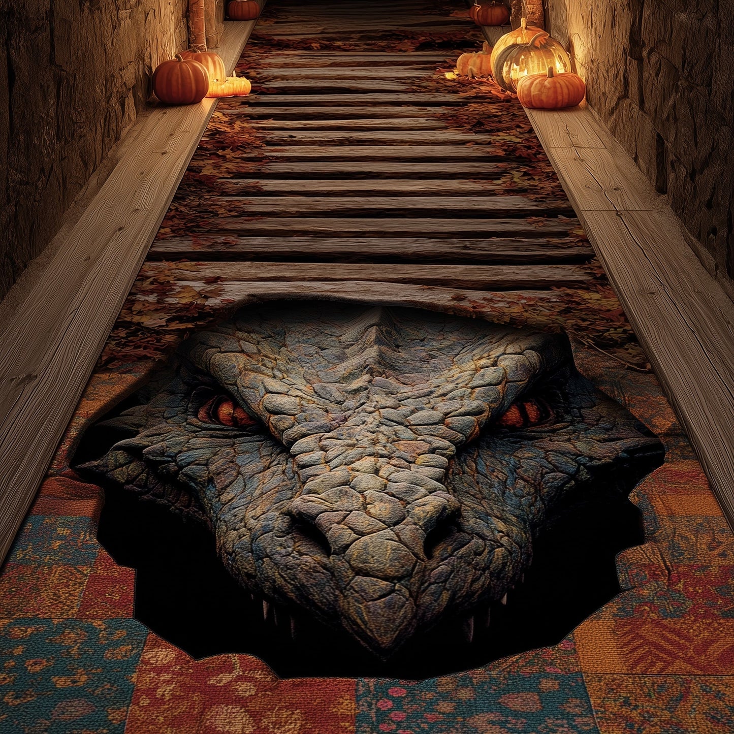 Lava Dragon Runner Rug GFTOTL4942