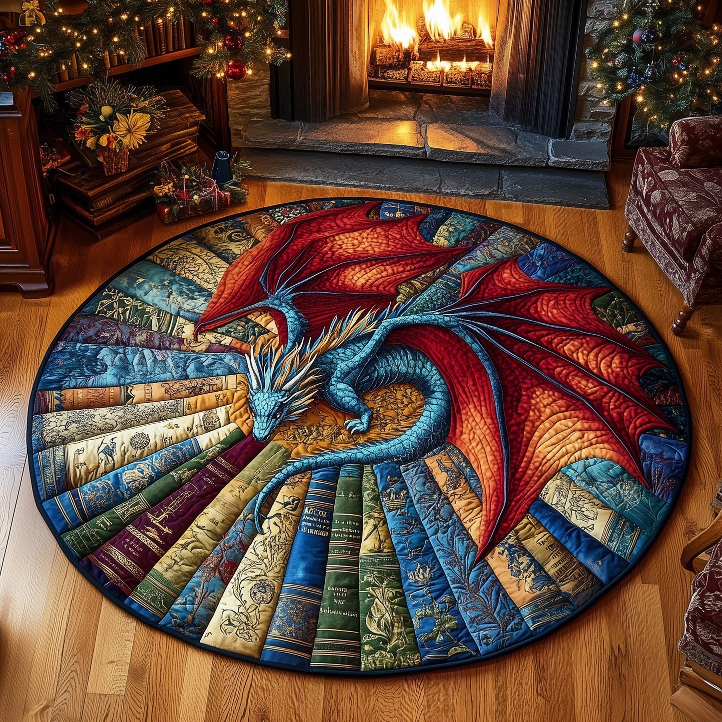 Dragon Quilted Round Mat GFTOTL4961