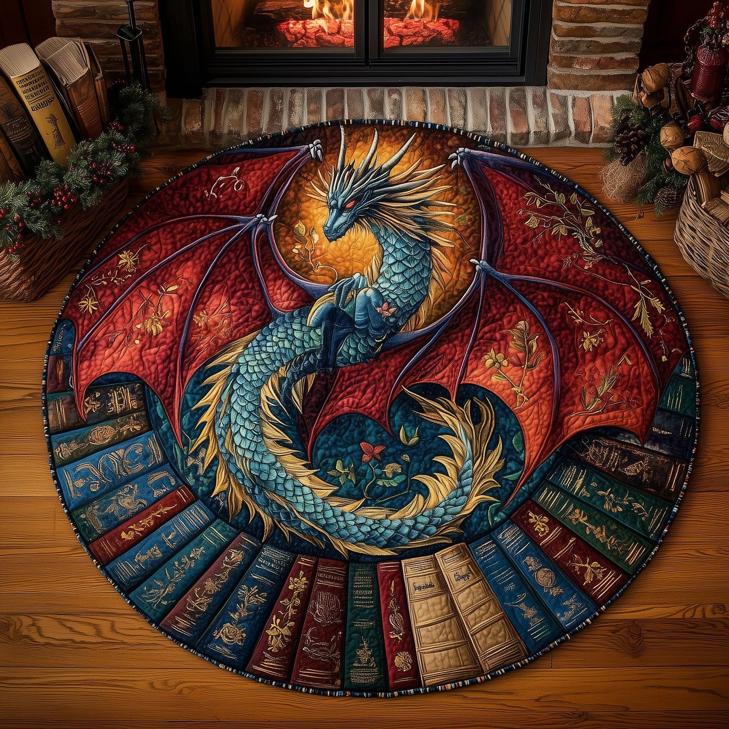 Dragon Quilted Round Mat GFTOTL4962