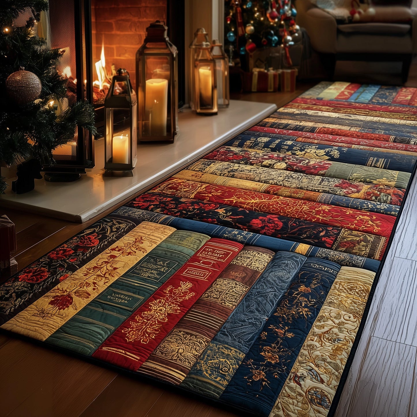 Antique Books Runner Rug GFTOTL4972