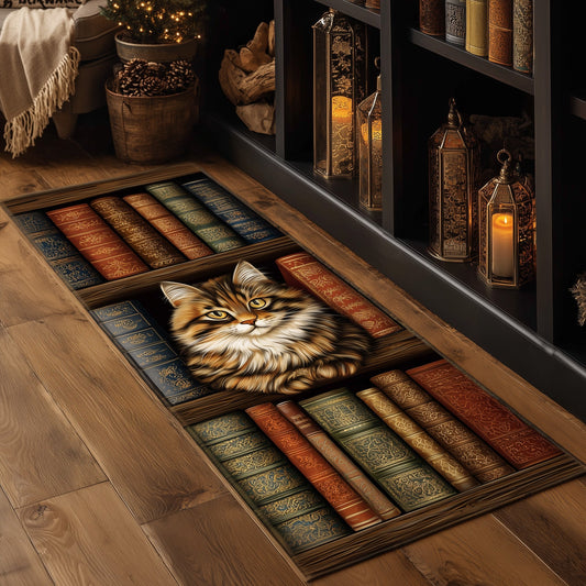 Antique Bookshelf Runner Rug GFTOTL4976